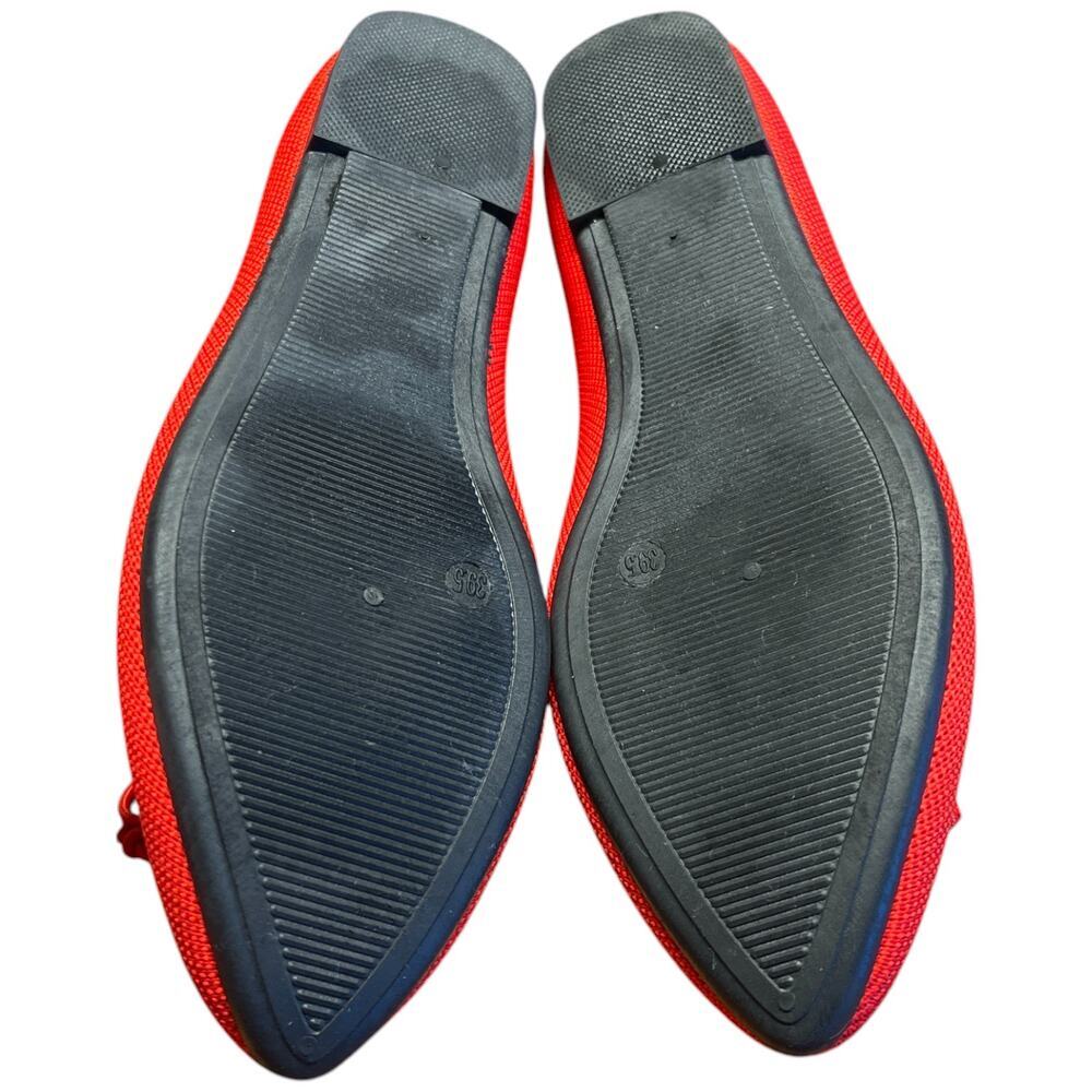Shupua Women's Size 8 Red Ballet Flats Christmas Shoes Comfortable Knit - Picture 12 of 12